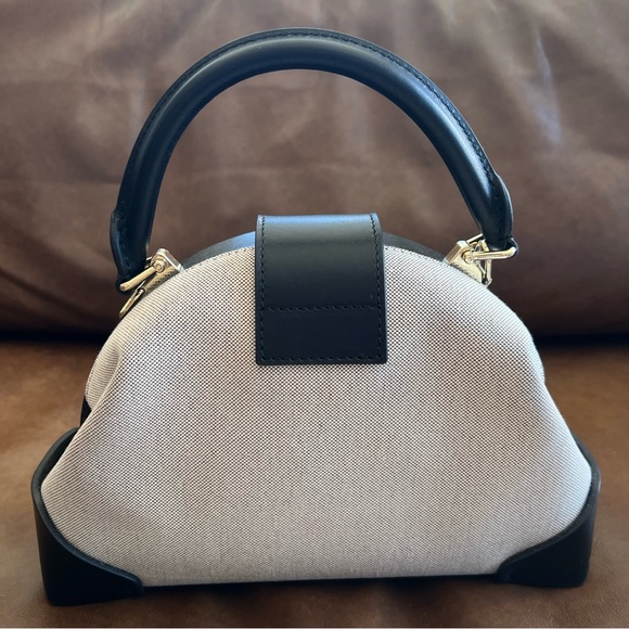Manu Atelier Demi top handle crossbody fabric/leather bag - Picture 3 of 8